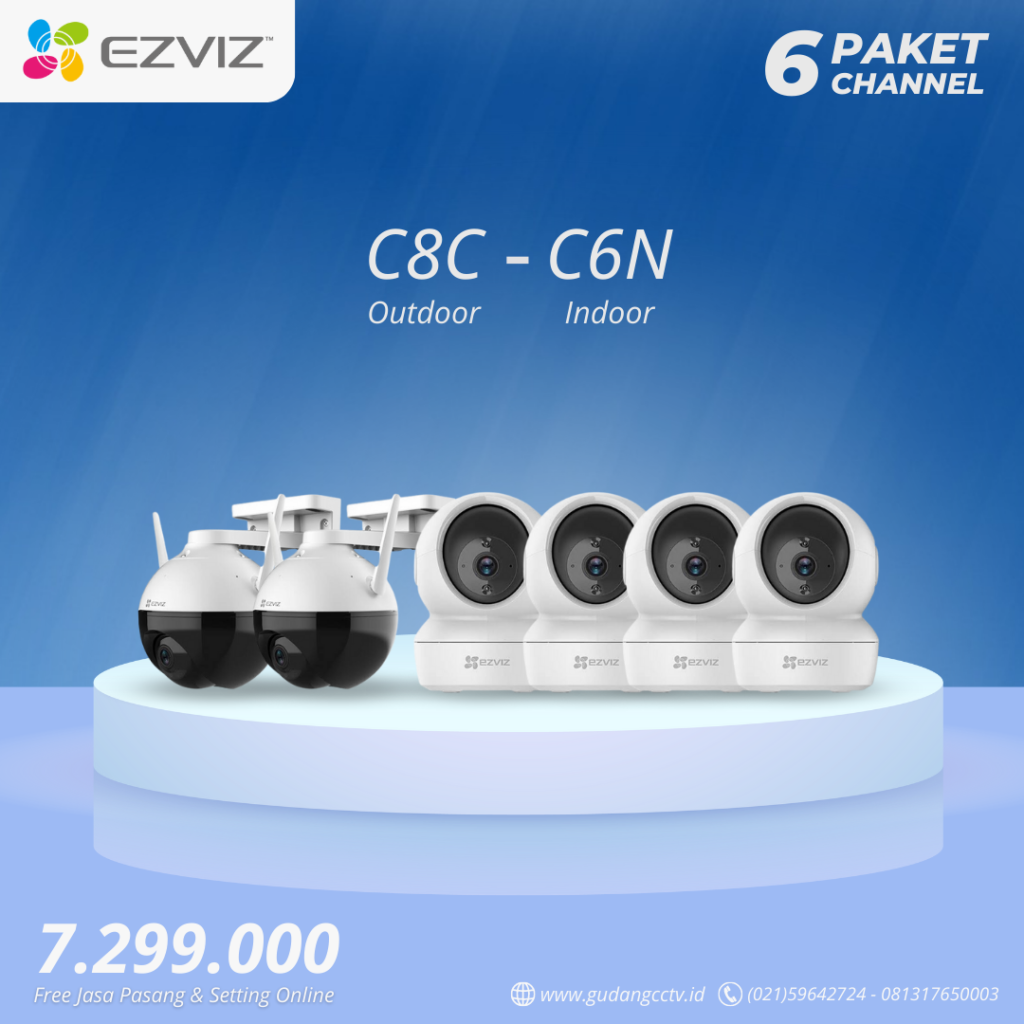 cctv wireless 6 kamera
